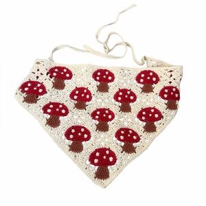 Crochet Mushroom Bandana